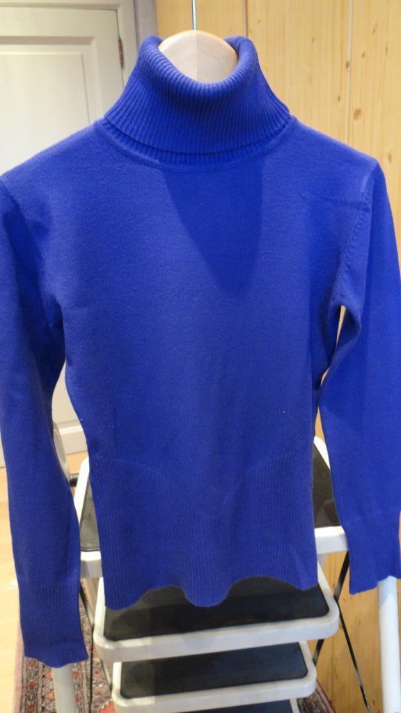 Pull met rolkraag kleur:KOBALT maat:140, Kinderen en Baby's, Kinderkleding | Maat 164, Gebruikt, Meisje, Trui of Vest, Ophalen of Verzenden