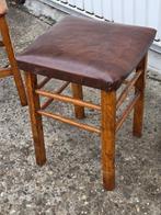 Vintage houten krukje, Ophalen, Gebruikt, Hout