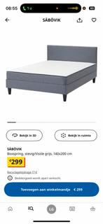 Bed boxspring sabovik ikea, Maison & Meubles, Chambre à coucher | Lits boxsprings, Enlèvement, Utilisé, 160 cm