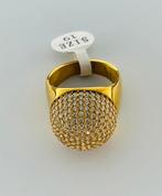Gouden koepelvormige ring, Handtassen en Accessoires, Ringen, Ophalen of Verzenden, Nieuw, Goud, Goud