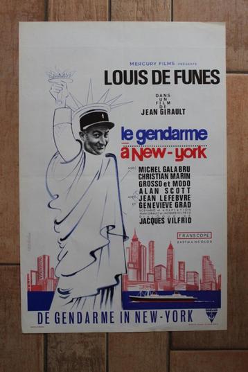 filmaffiche Louis De Funes le gendarme a New York filmposter