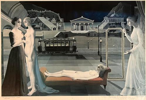 Paul Delvaux - Gesigneerde prent in potlood - 1982, Antiek en Kunst, Kunst | Litho's en Zeefdrukken, Ophalen of Verzenden