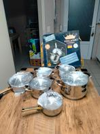 Geen koerierdienst en zelf af te halen en casch geld, Huis en Inrichting, Keuken | Potten en Pannen, Ophalen, Nieuw, Inox, Pannenset