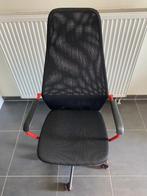 Black & Red Office Chair – Comfortable with Wheels, Huis en Inrichting, Bureaustoelen, Ophalen, Zwart, Zo goed als nieuw, Gaming bureaustoel