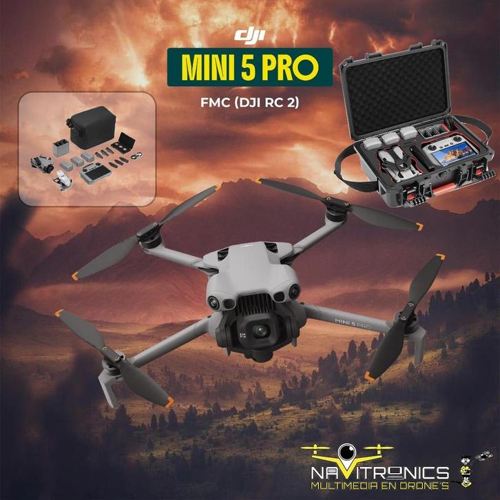 DJI MINI 5 PRO RC2 FLY MORE COMBO INCL DRAAGKOFFER, Audio, Tv en Foto, Drones, Nieuw, Drone met camera, Ophalen of Verzenden