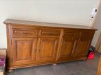 Massief eiken eetkamer kleur middeneik, Huis en Inrichting, Complete eetkamers, Ophalen, Gebruikt, Klassiek massief eik, 6 tot 8 stoelen