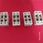 Set van 4 zekeringhouders voor elektriciteitskast, Doe-het-zelf en Bouw, Elektriciteit en Kabels, Ophalen, Zo goed als nieuw, Overige typen