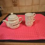 Theepotje en 2 kopjes "Tea for two", Mortsel, Ophalen, Zo goed als nieuw