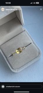 18 karaat gouden ring met citrine, Handtassen en Accessoires, Ringen, Geel, Ophalen of Verzenden, Zo goed als nieuw, Dame of Heer