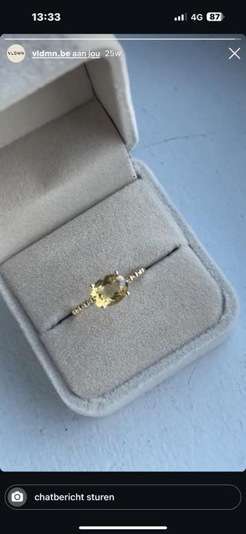 Bague en or 18 carats avec citrine 