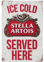 Panneau d'affichage vintage en métal mancave Stella Artois, Enlèvement ou Envoi, Panneau publicitaire, Neuf