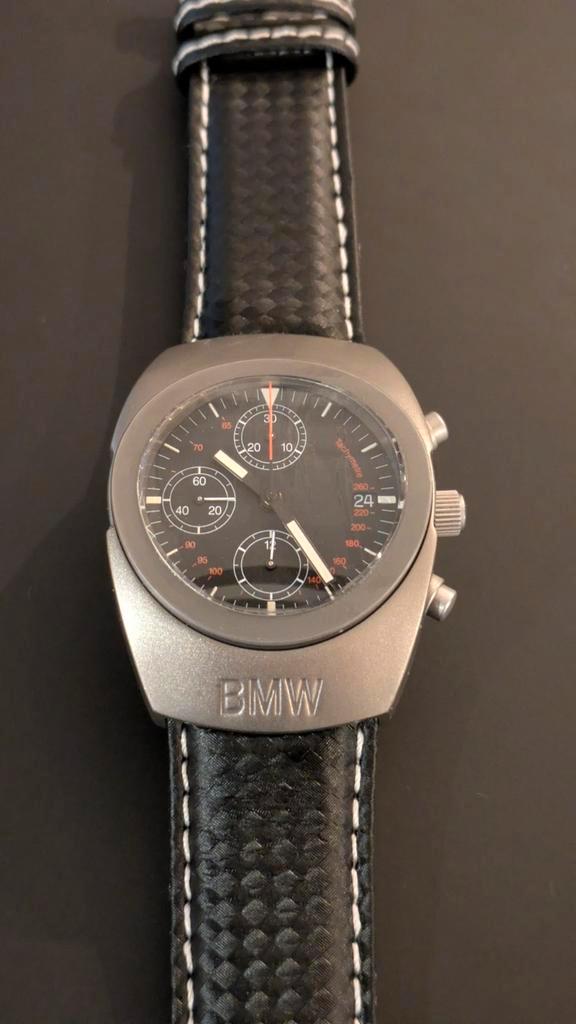 ZELDZAAM- BMW chronograaf — Titanium & Tungsten — Valjoux 77, Handtassen en Accessoires, Horloges | Heren, Ophalen of Verzenden