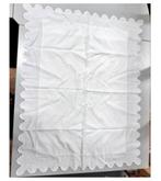 2x antiek witte linnen kussensloop geborduurd monogram 2X, Antiek en Kunst, Ophalen of Verzenden