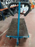 𝗣𝗟𝗔𝗧𝗙𝗢𝗥𝗠𝗪𝗔𝗚𝗘𝗡𝗦 laadvlak 100x2,00m € 650 excl., Doe-het-zelf en Bouw, Transportwagens, Ophalen, Zo goed als nieuw