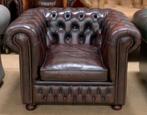 Prachtige Chesterfield Fauteuil Bruin., Huis en Inrichting, Fauteuils, Gebruikt, Chesterfield, Ophalen of Verzenden, 75 tot 100 cm