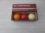 biljartballen-carom balls-(3 kleuren)-2dehands, Enlèvement ou Envoi, Utilisé, Queue ou Boules