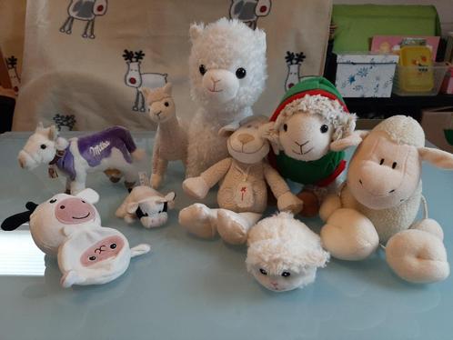 Koe Alpaca Schaap knuffels, Kinderen en Baby's, Speelgoed | Knuffels en Pluche, Zo goed als nieuw, Koe, Ophalen of Verzenden