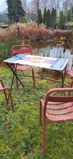 1936 Kruger Bier Eecklo oude emaille Cafetafel, Ophalen