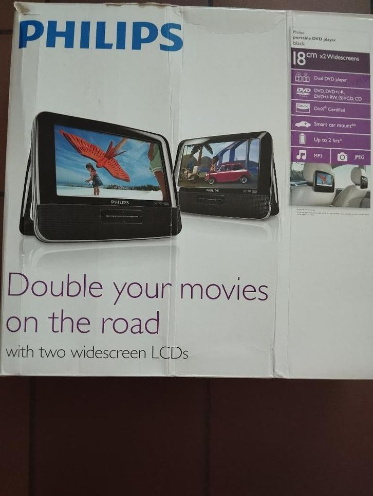 Double lecteur DVD couleur Philips, Audio, Tv en Foto, DVD spelers, Nieuw, Dvd-speler, Philips, Draagbaar, Ophalen