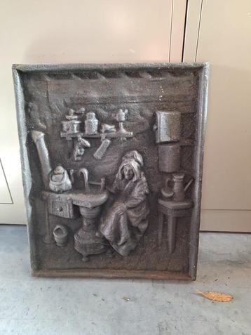 Mooie haardplaat in gietijzer - in perfecte staat! beschikbaar voor biedingen
