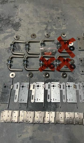 Compleet RVS deurbeslag voor 5 binnendeuren - HDD - Argenta beschikbaar voor biedingen