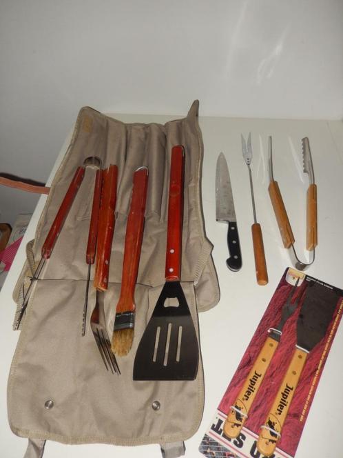 BBQ TANGENSET, Huis en Inrichting, Keuken | Bestek, Zo goed als nieuw, Inox of Chroom, Ophalen of Verzenden