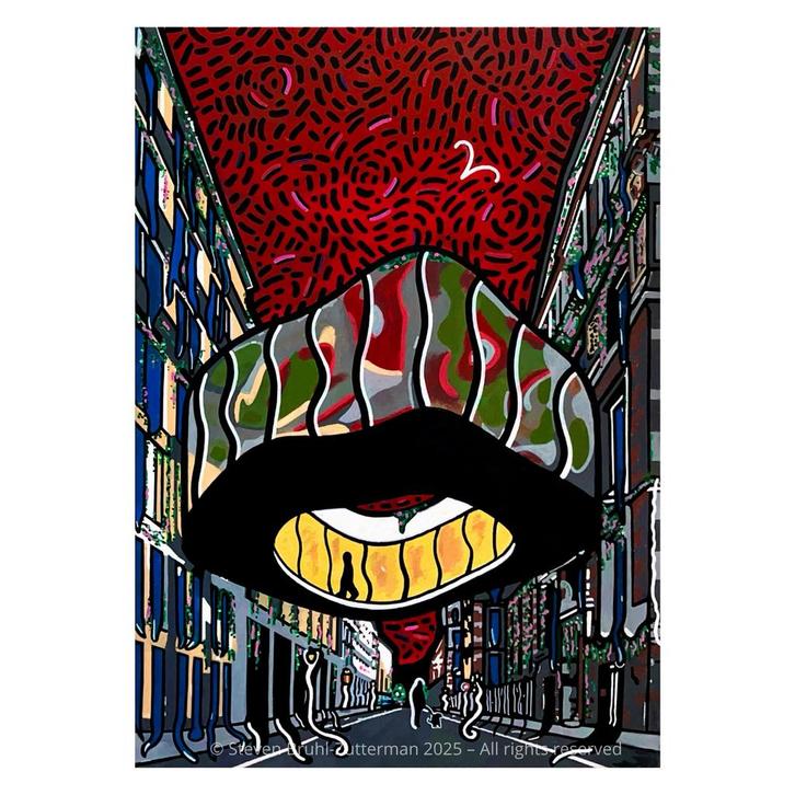 Origineel Tondoschilderij - Acryl - 40x60 cm, Antiek en Kunst, Kunst | Schilderijen | Modern, Ophalen of Verzenden