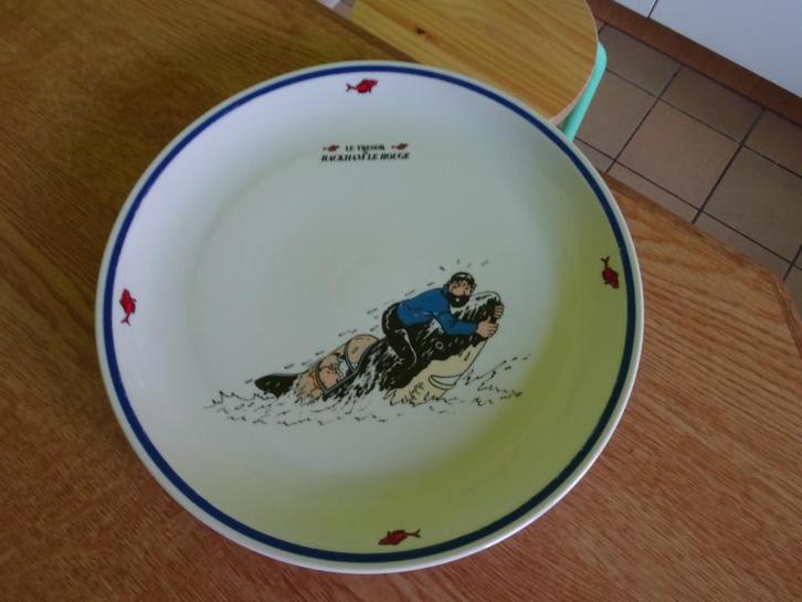 Taartschaal van Kuifje - De schat van Red Rackham -, Verzamelen, Stripfiguren, Nieuw, Gebruiksvoorwerp, Kuifje, Ophalen of Verzenden