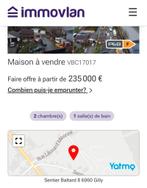 A vendre maison 2chambre gilly, Immo, 1000 à 1500 m², 69549 kWh/an, 2 pièces, Charleroi