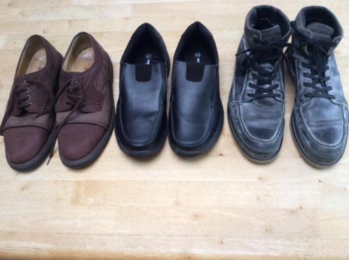 Te koop 3 paar Heren schoenen maat 44, Vêtements | Hommes, Chaussures, Porté, Autres types, Enlèvement ou Envoi