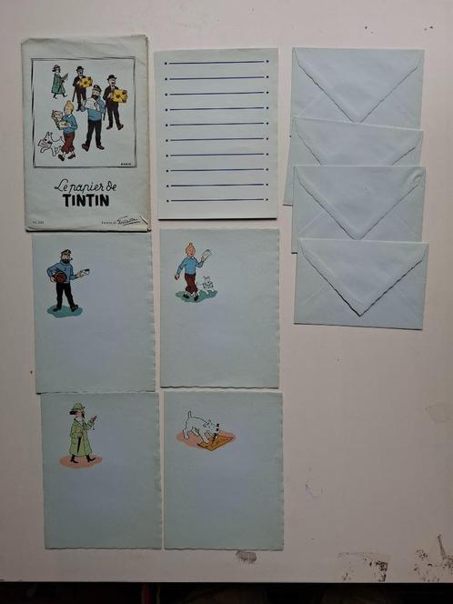LE PAPIER A LETTRES "PELLETIER" TINTIN  /4 ENVELOPPES, Boeken, Stripverhalen, Gelezen, Complete serie of reeks, Ophalen of Verzenden