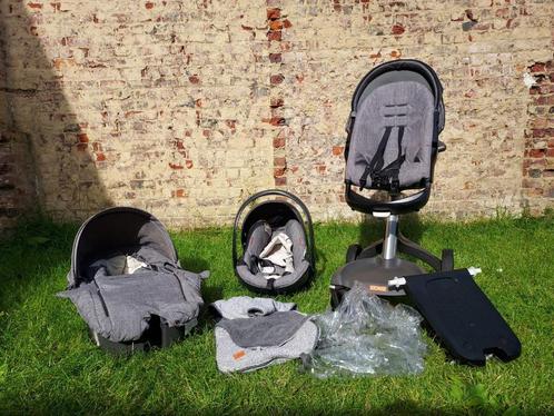 Stokke Xplory 3 in 1 - Black Melange, Kinderen en Baby's, Kinderwagens en Combinaties, Gebruikt, Kinderwagen, Overige merken, Met autostoeltje