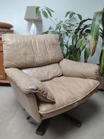 Vintage Leolux draaifauteuil, Huis en Inrichting, Fauteuils, Ophalen, Gebruikt, Leer