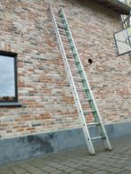 Aluminium Ladder 2 delig, 2x 4 m, Ophalen, Gebruikt, Ladder, Opvouwbaar of Inschuifbaar