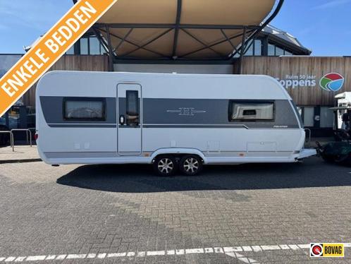 Hobby Prestige 620 CL 2020 AIRCO + TENT 280!, Caravans en Kamperen, Caravans, tot en met 4, 1500 - 2000 kg, Rondzit, Hobby, 2 aparte bedden