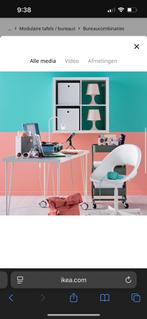 LAGKAPTEN / KRILLE Bureau, wit, 120x60 cm, Huis en Inrichting, Ophalen, Bureau