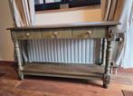 Groene Console Tafel met Lades, Ophalen of Verzenden, Zo goed als nieuw