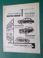 Hillman - Humber - Sunbeam - publicité papier - 1955, Autres types, Utilisé, Enlèvement ou Envoi