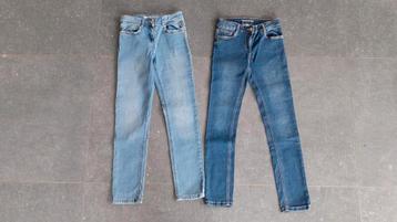 Skinny jeans maat 140 2 stuks