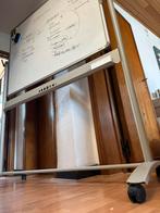 Whiteboard op wielen – 90x120 cm – dubbelzijdig draaibaar, Ophalen, Zo goed als nieuw