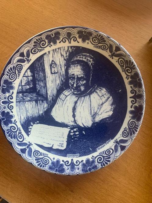 bord grootmoeder Delfts blauw, Antiek en Kunst, Antiek | Wandborden en Tegels, Ophalen