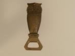 * vintage koperen flessenopener uil, Antiek en Kunst, Ophalen of Verzenden