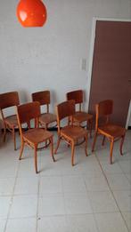 Oude authentieke degelijke stoelen '50 '60, Ophalen, Gebruikt