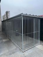 Hondenkennel met afdak te koop 4m x 3m (2 compartimenten), Ophalen, Hondenkennel, 100 cm of meer, 110 cm of meer
