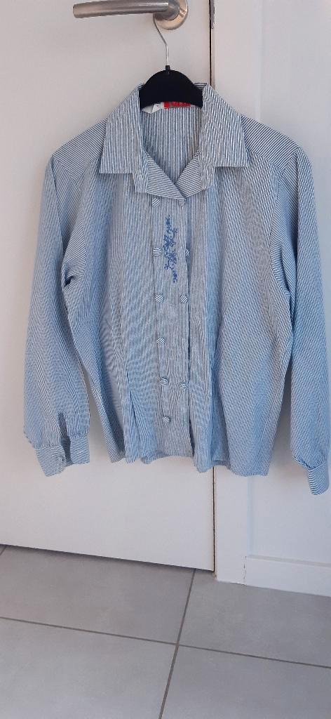 chemise à manches longues, taille AW 38 bleu foncé rayé, Vêtements | Femmes, Blouses & Tuniques, Neuf, Taille 38/40 (M), Bleu