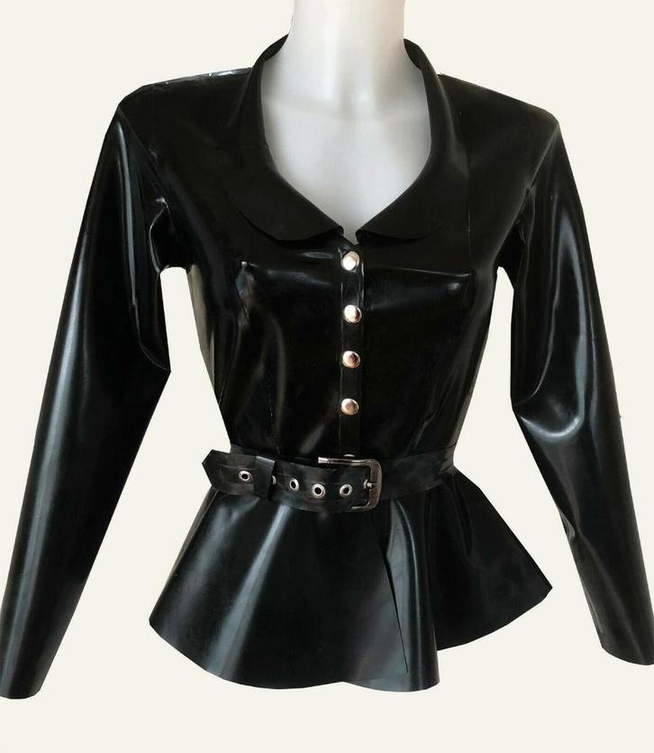 Latex jacket/bloes lange mouwen Small Little Rubber Cherry, Kleding | Dames, Jassen | Zomer, Nieuw, Maat 36 (S), Zwart, Ophalen of Verzenden