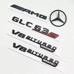 Mercedes GLC63S AMG Emblemen Set Zwart/Rood Nieuw, Auto diversen, Autostickers, Ophalen of Verzenden