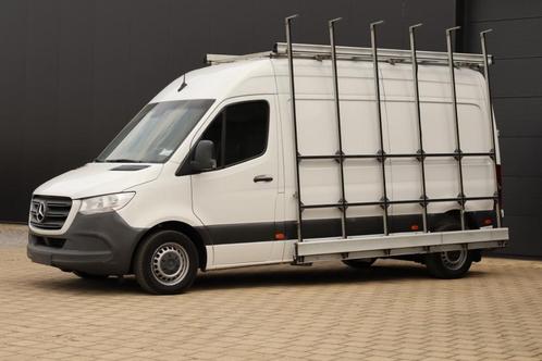 Mercedes Sprinter met glasdrager / imperiaal & ladder - GPS, Auto's, Bestelwagens en Lichte vracht, Bedrijf, Te koop, ABS, Achteruitrijcamera
