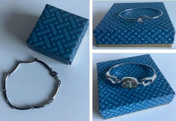 3 vintage avon armbandjes, Handtassen en Accessoires, Armbanden, Nieuw, Overige materialen, Zilver, Ophalen of Verzenden