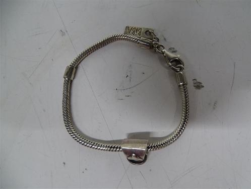 A5301 Biba kralen armband, Handtassen en Accessoires, Armbanden, Gebruikt, Zilver, Zilver, Ophalen of Verzenden